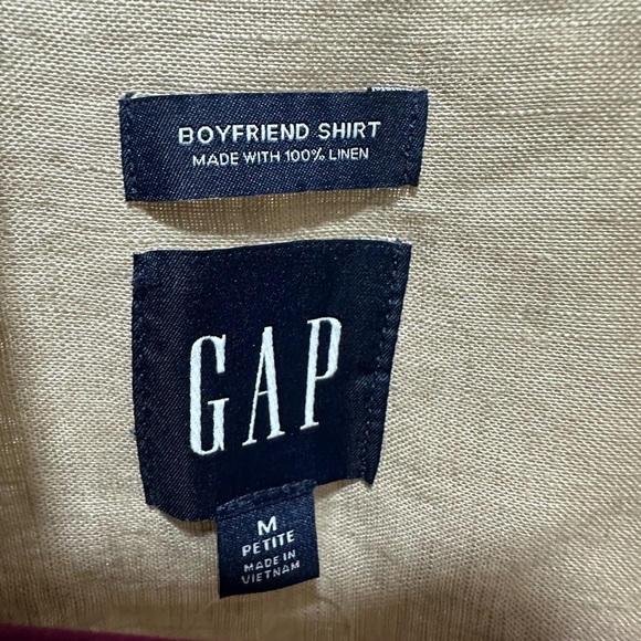 Gap 100% Linen Oversized Boyfriend Button Down NWT MP - Picture 5 of 6